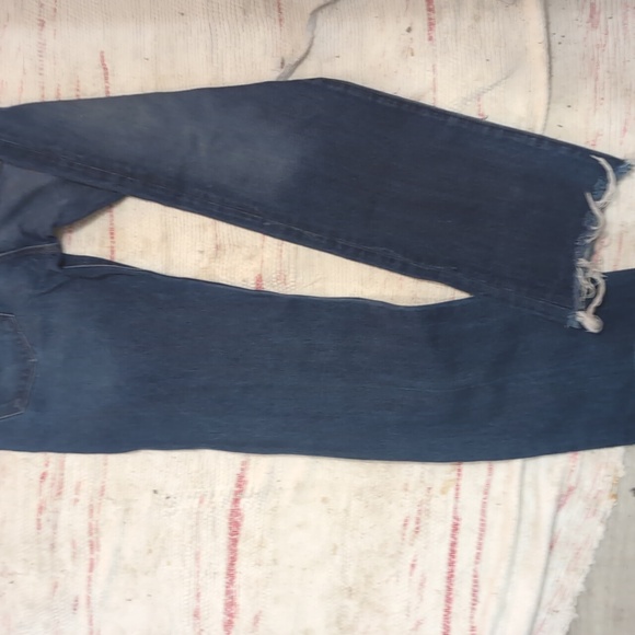 501 Levi's Blue Slim Straight Jeans with Signature Leather Patch - Picture 6 of 8